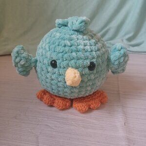 Cute Fat Bird, Aquamarine